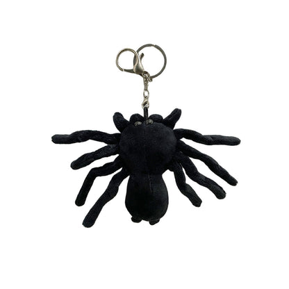 Gantungan Kunci Boneka Laba-Laba Halloween Black Spider Plush Toy Keychain MCE8435
