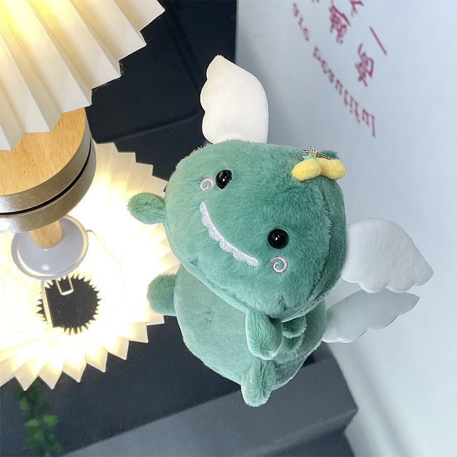 Gantungan Kunci Boneka Dino Shiba Kucing Sayap Ekor Berputar Plush Toy Keychain MCE8781