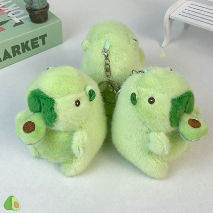 Gantungan Kunci Boneka Capybara Hijau Tarik Alpukat Avocado Keychain MCEB4147