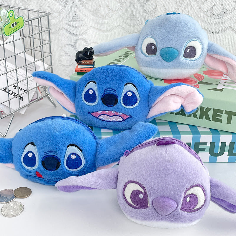 Dompet Koin Gantungan Bulu Kepala Stitch Head Pouch MCEB4213