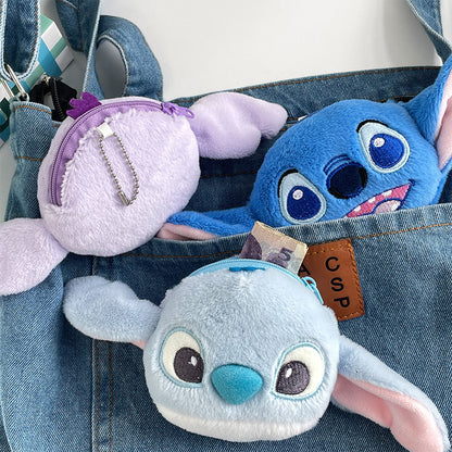 Dompet Koin Gantungan Bulu Kepala Stitch Head Pouch MCEB4213