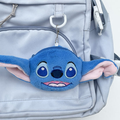 Dompet Koin Gantungan Bulu Kepala Stitch Head Pouch MCEB4213