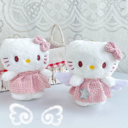 Boneka Hello Kitty Dress Wings Gantungan Kunci Keychain Doll Bag Charm MCEB8205