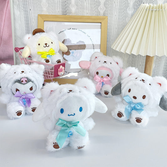 Boneka Sanrio Kitty Melody Cinnamoroll Kuromi Polar Bear Gantungan Kunci Keychain MCEW7563