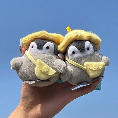 Gantungan Tas Boneka Penguin Topi Tas Kuning Bag Charm MCEW7753