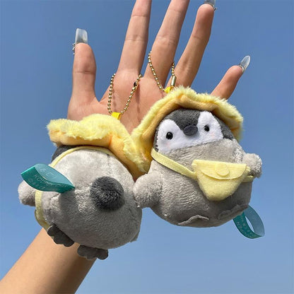 Gantungan Tas Boneka Penguin Topi Tas Kuning Bag Charm MCEW7753