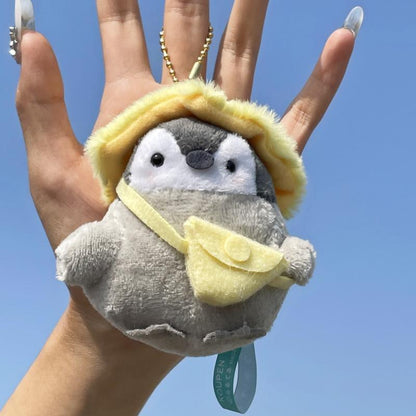 Gantungan Tas Boneka Penguin Topi Tas Kuning Bag Charm MCEW7753