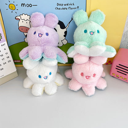 Gantungan Kunci Boneka Kelinci Bolak Balik 2 Sisi Warna Flip Reversible Plush Doll MCEW7863