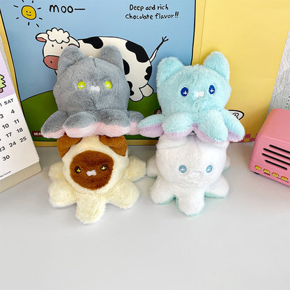 Gantungan Kunci Boneka Kelinci Bolak Balik 2 Sisi Warna Flip Reversible Plush Doll MCEW7863