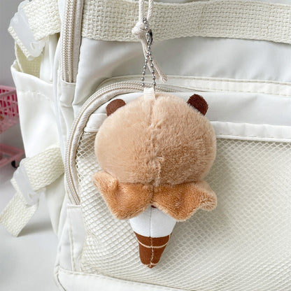 Boneka Capybara Ice Cream Gantungan Tas Doll Bag Charm MCEW8035