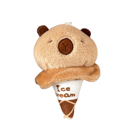 Boneka Capybara Ice Cream Gantungan Tas Doll Bag Charm MCEW8035