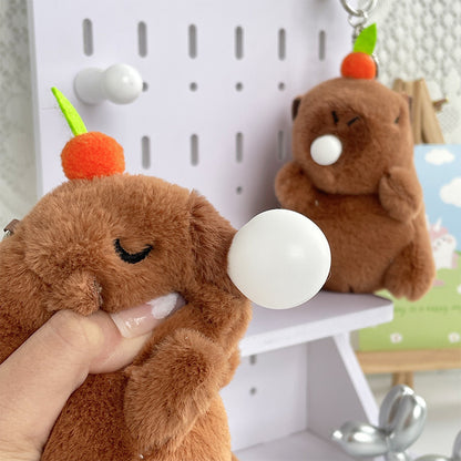 Boneka Capybara Bubble Squeeze Toy Gantungan Kunci Keychain Doll Bag Charm MCEW8149