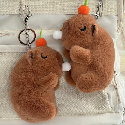 Boneka Capybara Bubble Squeeze Toy Gantungan Kunci Keychain Doll Bag Charm MCEW8149