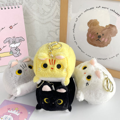 Boneka Kucing Kotak Gantungan Kunci Cube Kitten Doll Keychain MCEW8339
