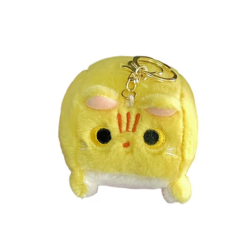 Boneka Kucing Kotak Gantungan Kunci Cube Kitten Doll Keychain MCEW8339