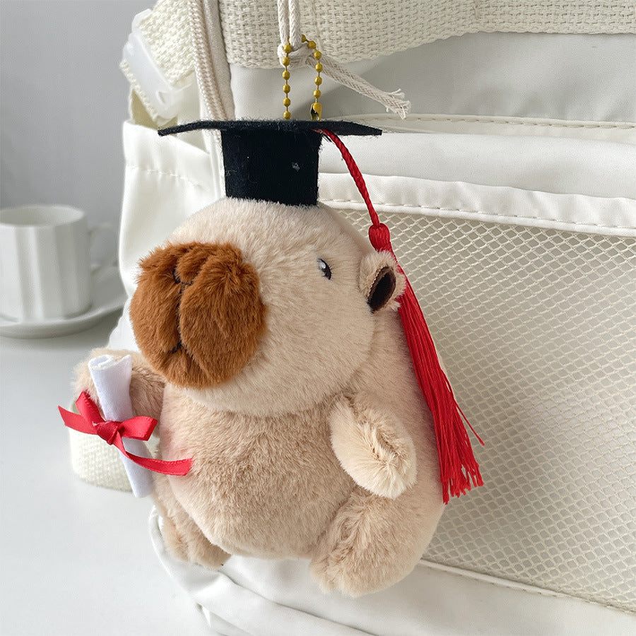 Gantungan Kunci Boneka Capybara Topi Wisuda Toga Boneka Graduation Keychain MCEW8559