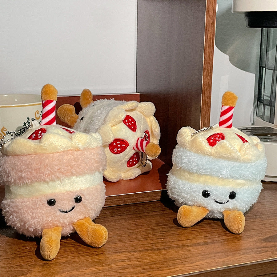 Gantungan Boneka Kue Ulang Tahun Birthday Cake Strawberry dan Lilin MCEW8595