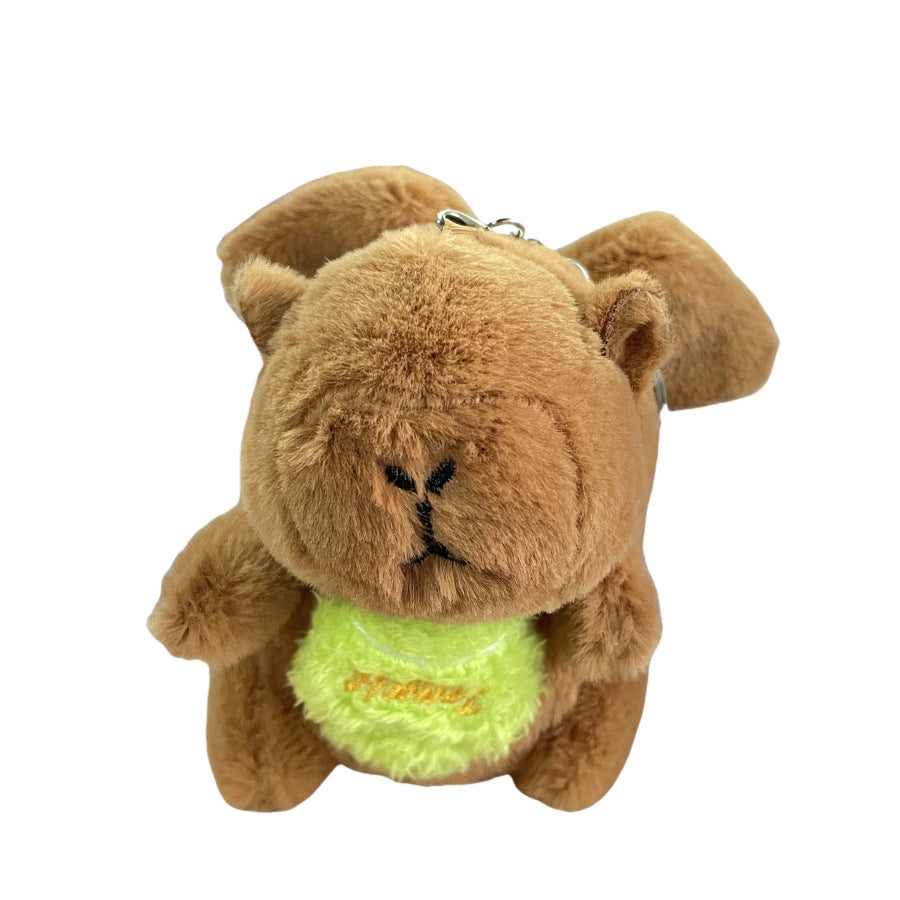 Gantungan Kunci Boneka Capybara Tarik Bola Ekor Berputar Kepak Sayap Keychain MCEW8709