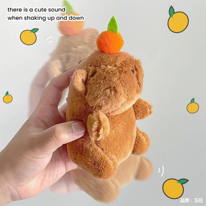 Gantungan Kunci Boneka Capybara Berbunyi Saat Digerakkan Atas Bawah Shake and Sound Toy MCEW8723