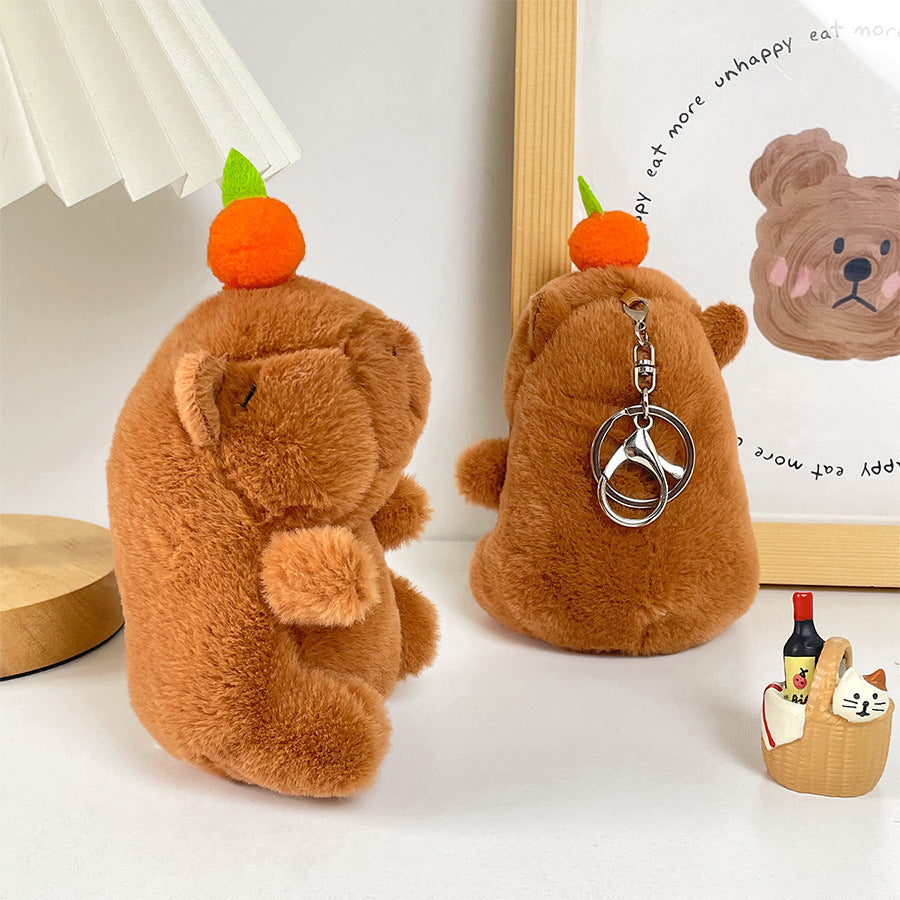 Gantungan Kunci Boneka Capybara Berbunyi Saat Digerakkan Atas Bawah Shake and Sound Toy MCEW8723