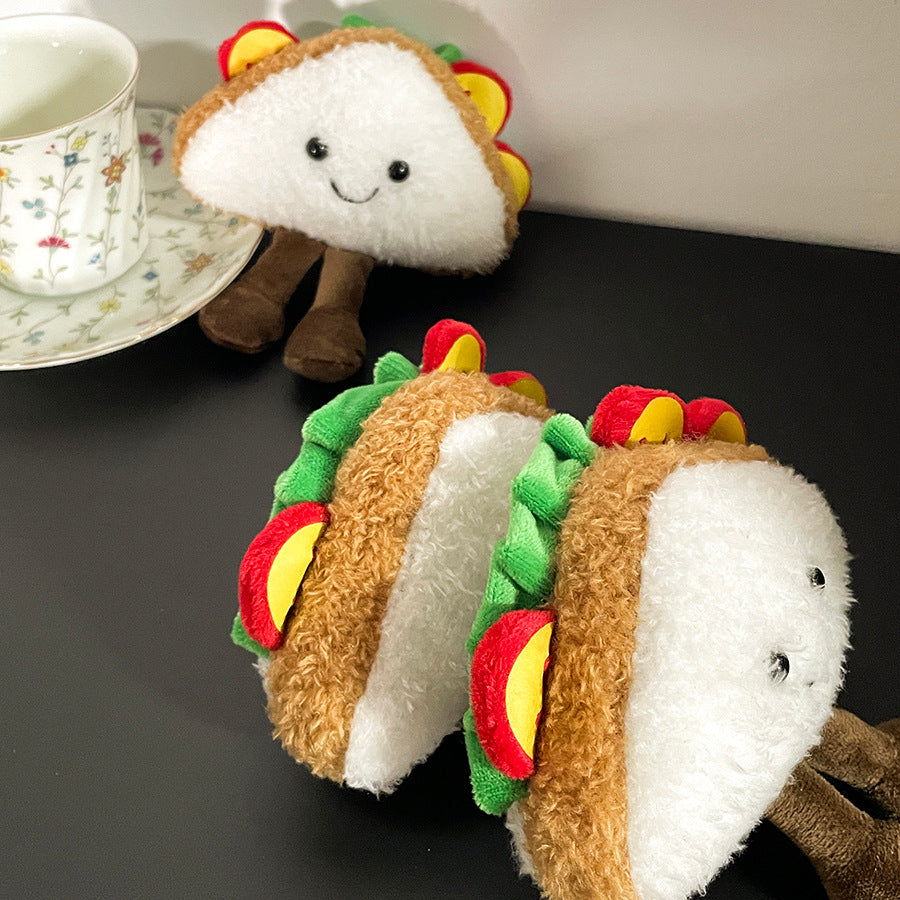 Gantungan Boneka Teko Imut Pot Sandwich Snack Keychain Bag Charm Aksesoris Tas