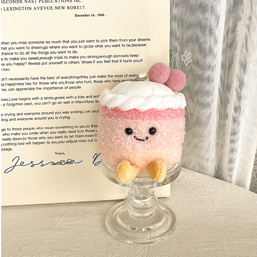 Gantungan Boneka Kue Birthday Cherry Cake Gradient Color Aesthetic MCEW9827