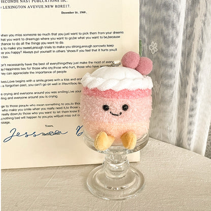 Gantungan Boneka Kue Birthday Cherry Cake Gradient Color Aesthetic MCEW9827