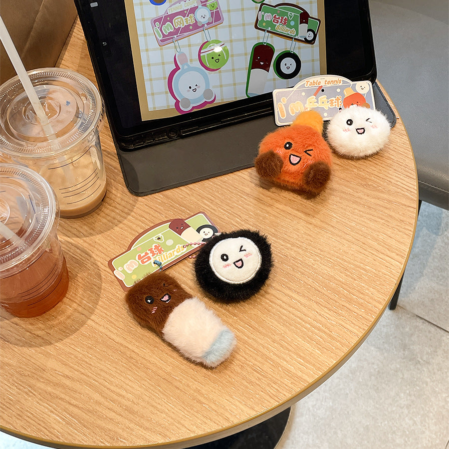 Gantungan Kunci Boneka Pasangan Olah Raga Alat Sport Badminton Tennis Pingpong Biliar MCEW9937