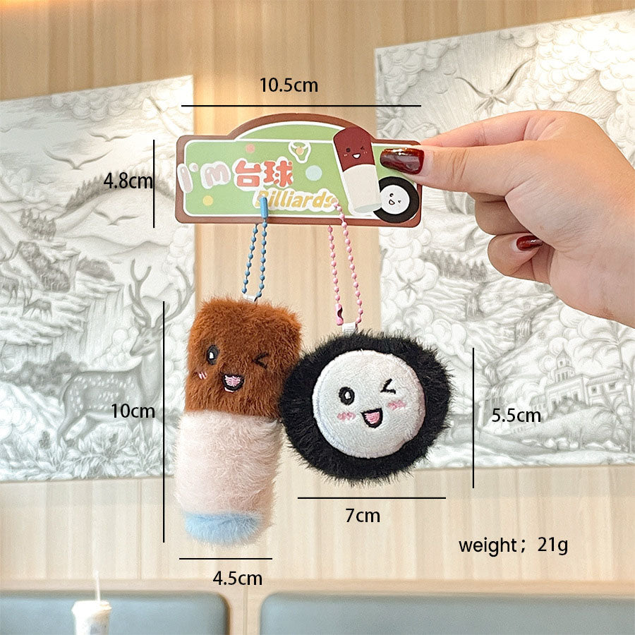 Gantungan Kunci Boneka Pasangan Olah Raga Alat Sport Badminton Tennis Pingpong Biliar MCEW9937