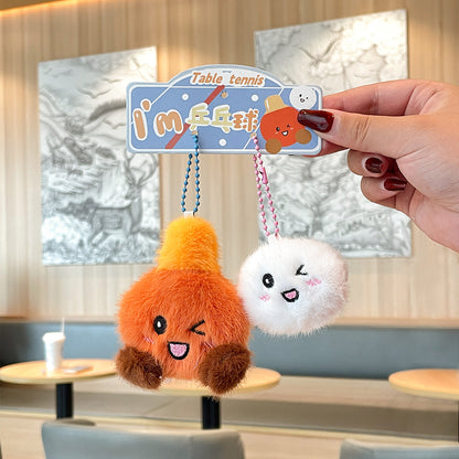 Gantungan Kunci Boneka Pasangan Olah Raga Alat Sport Badminton Tennis Pingpong Biliar MCEW9937