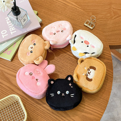Dompet Kecil Koin Bulu Lembut Motif Kartun Binatang MCO68945