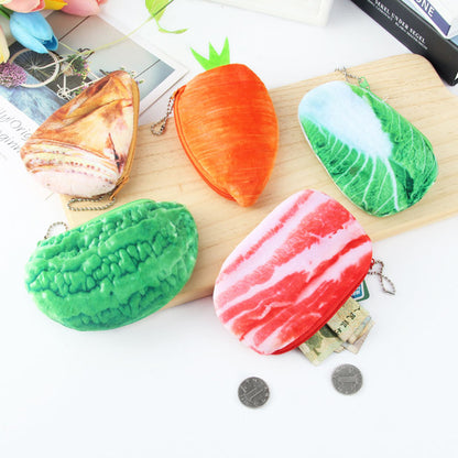 Dompet Koin Daging Buah Sayur Kubis Wortel Bacon Pare MCO75171