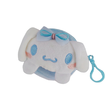 Dompet Koin Bundar Bulu Sanrio Kitty Melody Kuromi Cinnamoroll