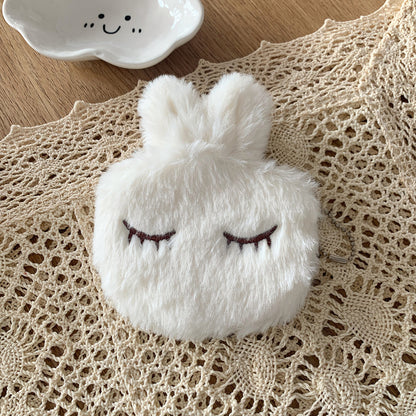 Dompet Koin Bulu Fluffy Kelinci Rabbit Sleeping Bunny Pouch MCOB3691