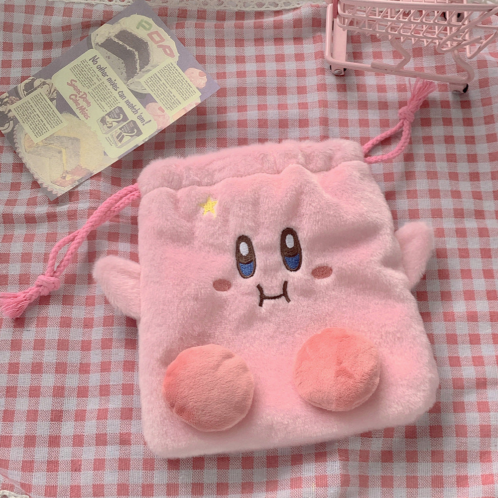 Kantong Pouch Serut Capybara Tas Make Up Bulu Aesthetic Multifungsi MCOB4229