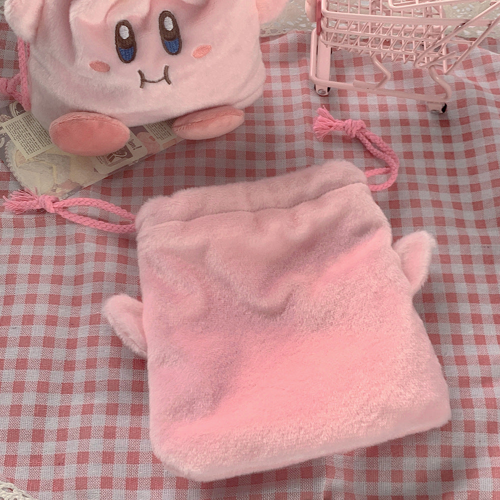 Kantong Pouch Serut Capybara Tas Make Up Bulu Aesthetic Multifungsi MCOB4229