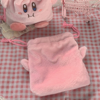 Kantong Pouch Serut Capybara Tas Make Up Bulu Aesthetic Multifungsi MCOB4229