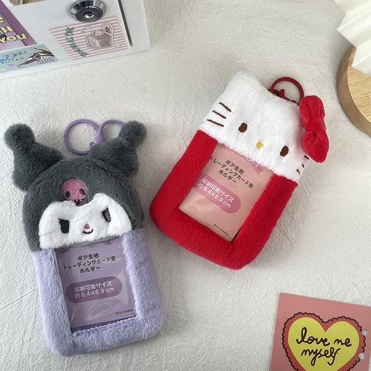 Photocard Holder Boneka Gantungan Kunci ID Card Holder Doll Ganci Bulu MCOB3969