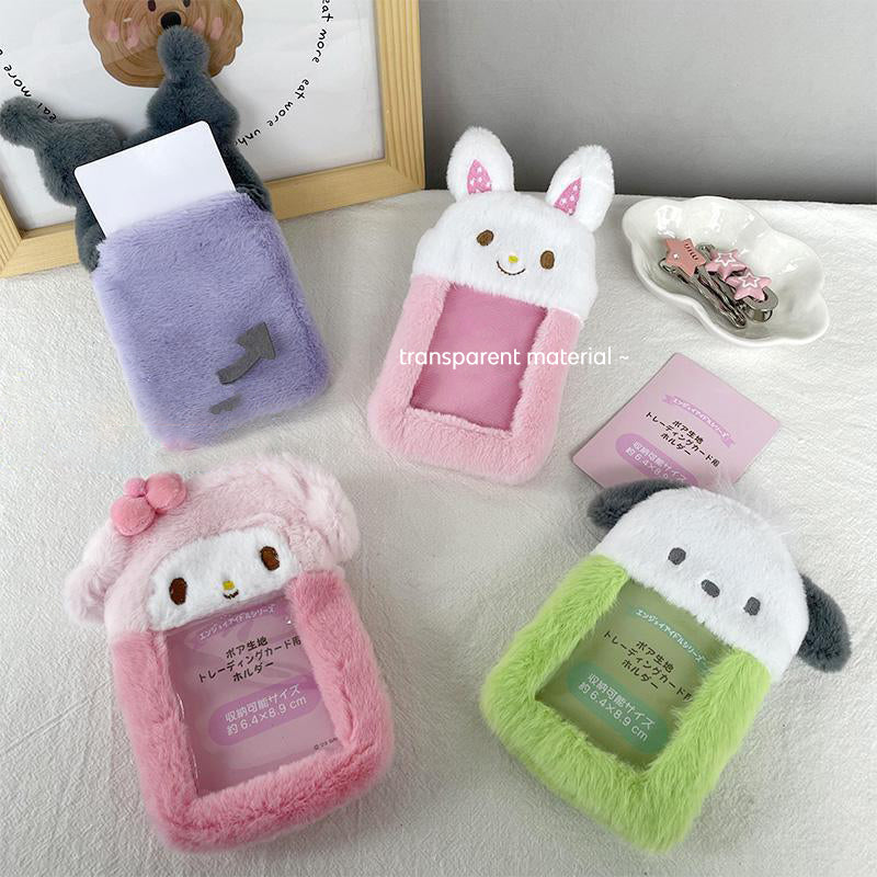 Photocard Holder Boneka Gantungan Kunci ID Card Holder Doll Ganci Bulu MCOB3969