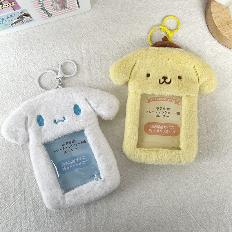 Photocard Holder Boneka Gantungan Kunci ID Card Holder Doll Ganci Bulu MCOB3969