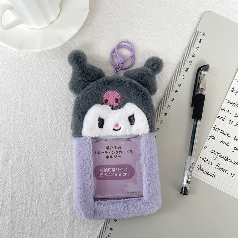 Photocard Holder Boneka Gantungan Kunci ID Card Holder Doll Ganci Bulu MCOB3969