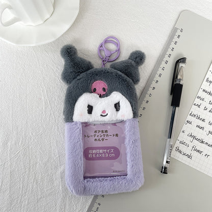 Photocard Holder Boneka Gantungan Kunci ID Card Holder Doll Ganci Bulu MCOB3969