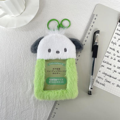 Photocard Holder Boneka Gantungan Kunci ID Card Holder Doll Ganci Bulu MCOB3969