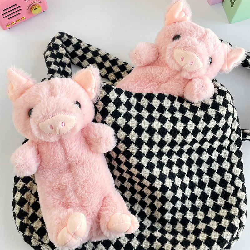 Tempat Pensil Boneka Babi Bulu Halus Fluffy Pig Pencil Case MCOB4113