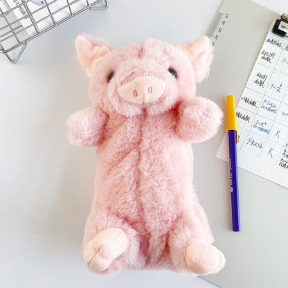 Tempat Pensil Boneka Babi Bulu Halus Fluffy Pig Pencil Case MCOB4113