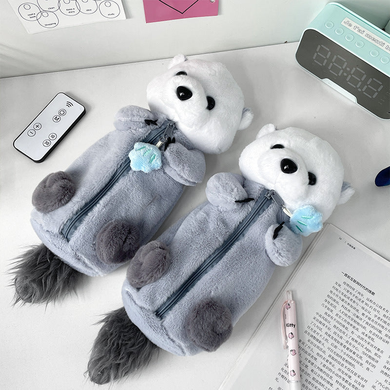 Tempat Pensil Kain Otter Bulu Halus Tepak Kotak Pencil Case MCOB4231