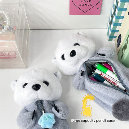 Tempat Pensil Kain Otter Bulu Halus Tepak Kotak Pencil Case MCOB4231