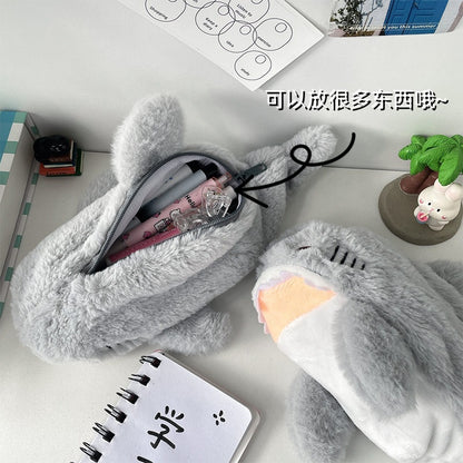 Tempat Pensil Boneka Hiu Bulu Halus Fluffy Shark Pencil Case MCOB4233