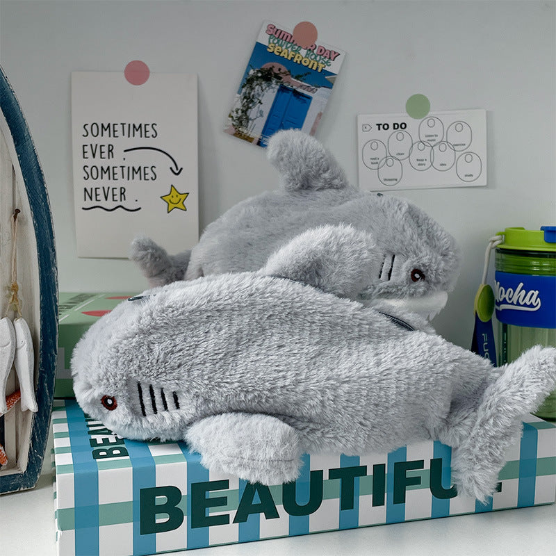 Tempat Pensil Boneka Hiu Bulu Halus Fluffy Shark Pencil Case MCOB4233