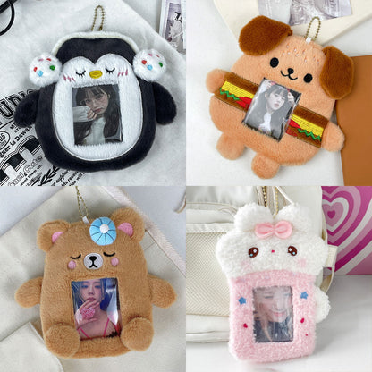 Plush Photocard Case Photo Card Holder Boneka Gantungan Kunci ID Card Keychain Penguin KCO4387